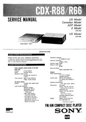 Sony CDX-R66 Service Manual