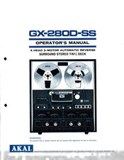 Akai GX-280D-SS Operator's Manual