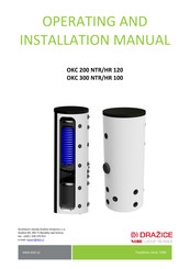Nibe DRAZICE OKC 300 NTR/HR 100 Operating And Installation Manual