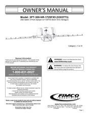 Fimco 3PT-300-NR-1725FX5 Owner's Manual