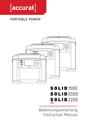ACCURAT SOLID 1500 Instruction Manual