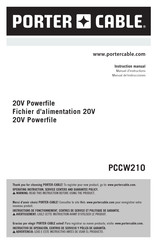 Porter-Cable PCCW210B Instruction Manual