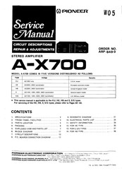 Pioneer A-X700 Service Manual