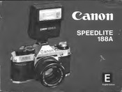 Canon Speedlite 188A Manual