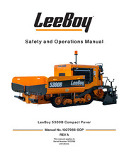 LeeBoy 5300B Safety And Operation Manual