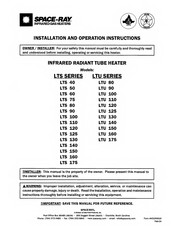 Space-Ray LTS 40 Assembly, Installation And Operation Instructions