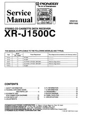 Pioneer XR-J1500C Service Manual