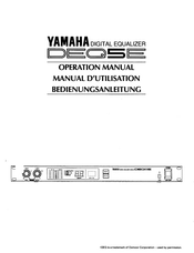 Yamaha DEQ5E Operation Manual