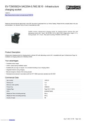 Phoenix Contact EV-T2M3SE24-3AC20A-0,7M2,5E10 Manual