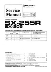 Pioneer SX-255R Service Manual
