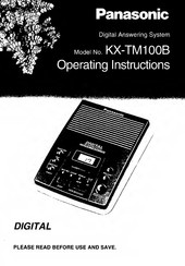 Panasonic KX-TM100B Operating Instructions Manual