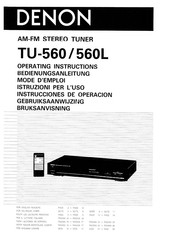 Denon TU-560L Operating Instructions Manual