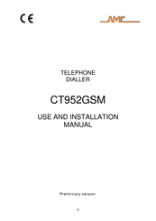 AMC CT952GSM Use And Installation  Manual