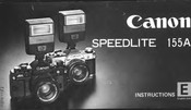 Canon Speedlite 155 A Instructions Manual