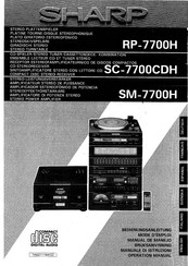 Sharp SM-7700H Operation Manual