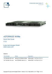 Bplus Technology xSTORAGE NVMe Quick Start Manual