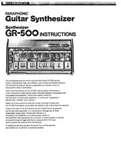 Roland GR-500 Instructions Manual