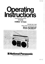 Panasonic RX-5080F Operating Instructions Manual