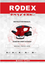 RODEX RDX3765 Instruction Manual
