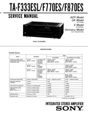Sony TA-F770ES Service Manual