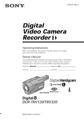Sony Digital8 DCR-TRV120 Operating Instructions Manual
