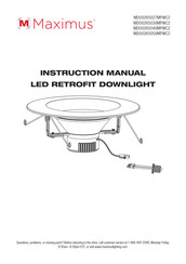 Maximus MDO0265040MPWC2 Instruction Manual