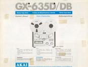 Akai GX-635D Operator's Manual