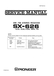Pioneer SX-626 Service Manual