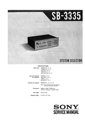 Sony SB-3335 Service Manual