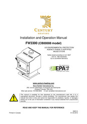 Century CB00008 Installation And Operation Manual