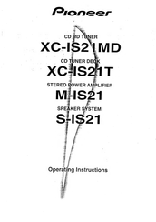 Pioneer M-IS21 Operating Instructions Manual
