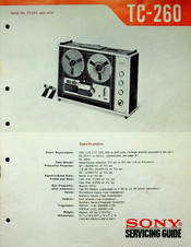 Sony TC-260 Service Manual
