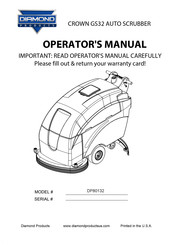 Diamond Products CROWN GS32 Operator's Manual