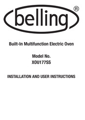 Belling XOU177SS Installation And User Instructions Manual