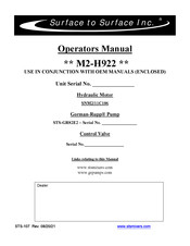 STS M2-H922 Operator's Manual