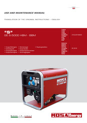 Mosa GE S-5000 BBM Use And Maintenance Manual