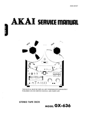 Akai GX-636 Service Manual