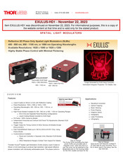 THORLABS EXLUS-HD1 Manual