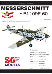 Seagull Models MESSERSCHMITT BF109E 60 Assembly Manual
