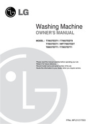 LG T7003TEDT0 Owner's Manual