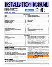 Johnson Controls JHVVB36D Manual