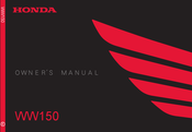 Honda WW150 2018 Owner's Manual