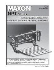 Maxon TUK-A-WAY GPTWR Series Installation Manual