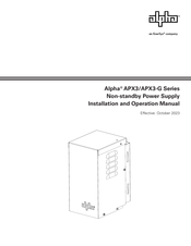 EnerSys alpha APX3 Series Installation And Operation Manual