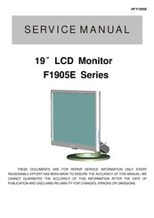 HP F1905E Series Service Manual