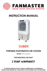 Fanmaster OUBER PAC125-ADC Instruction Manual