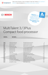 Bosch MultiTalent 3 Plus Instruction Manual