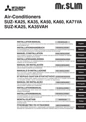 Mitsubishi Electric Mr.SLIM SUZ-KA71VA Installation Manual