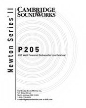 Cambridge SoundWorks P205 User Manual