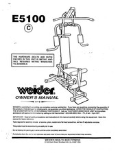 Weider E5100 Owner's Manual